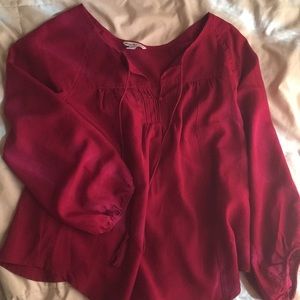 Burgundy flowy tunic